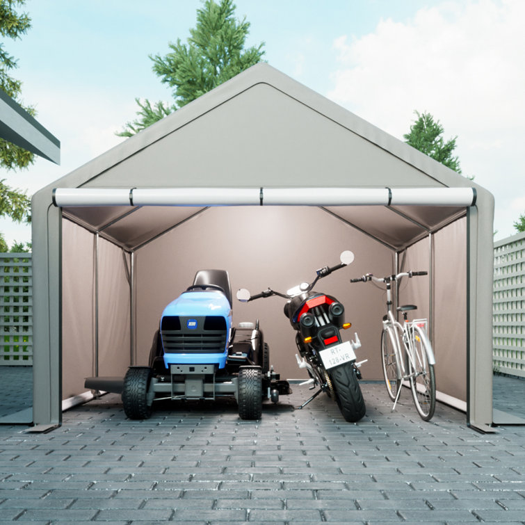 10 Ft. W x 10 Ft. D Portable Storage Shed Bike Shed Motorcycle Garage