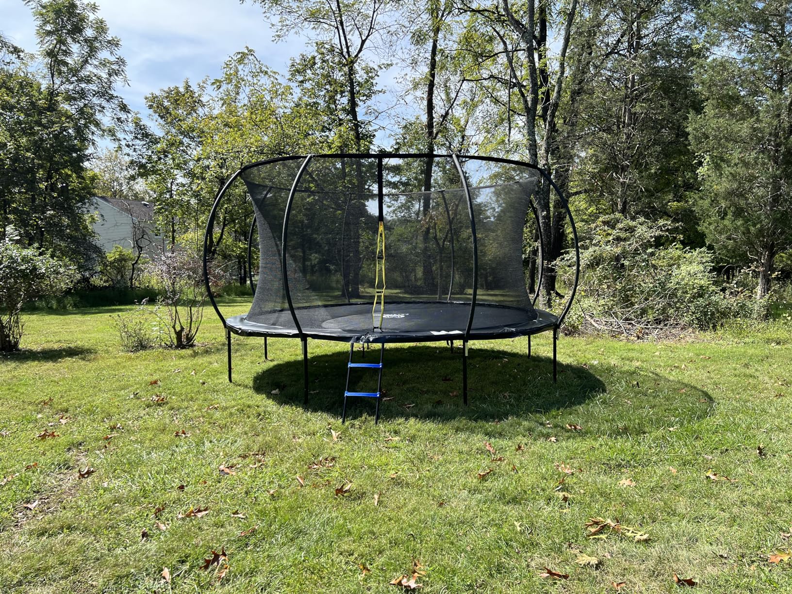 JUMPZYLLA Trampoline 8FT 10FT 12FT 14FT 15FT 16FT Trampoline with Enclosure - Recreational Trampolines with Ladder and AntiRust Coating, ASTM Approval Outdoor Trampoline for Kids