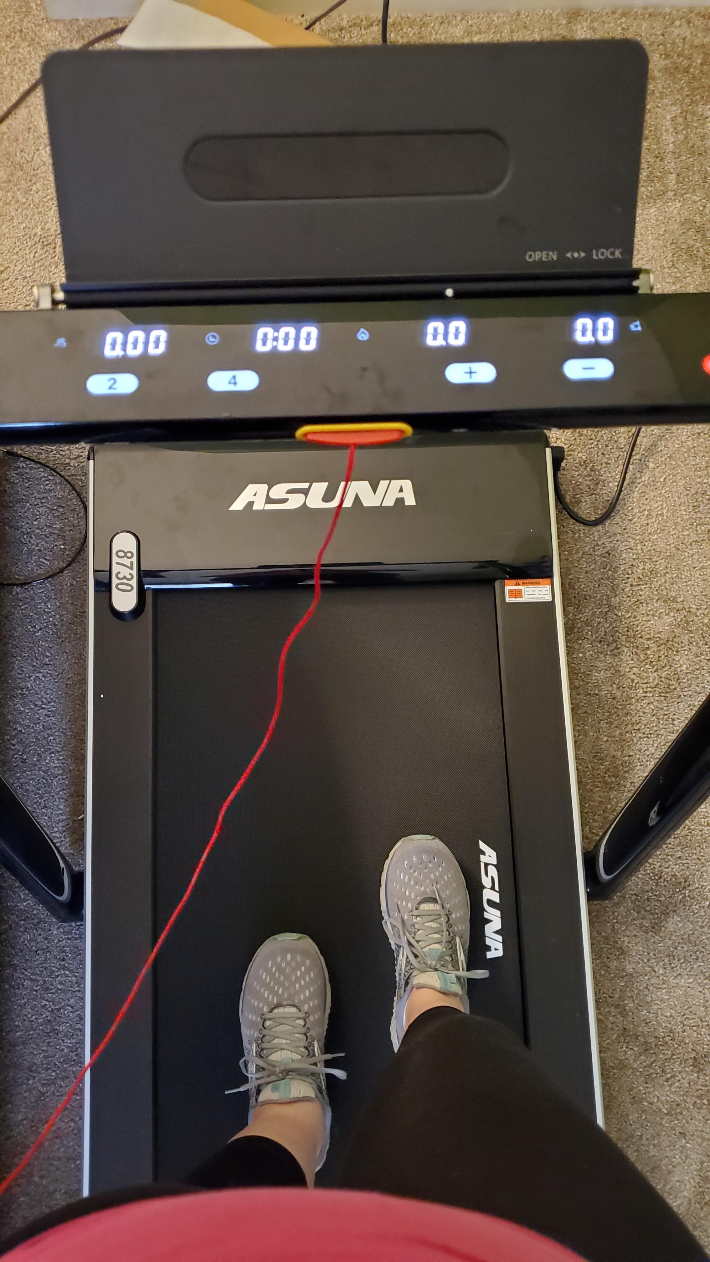 ASUNA Premium Slim Folding Treadmill Running Machine with Speakers for Home Gyms.