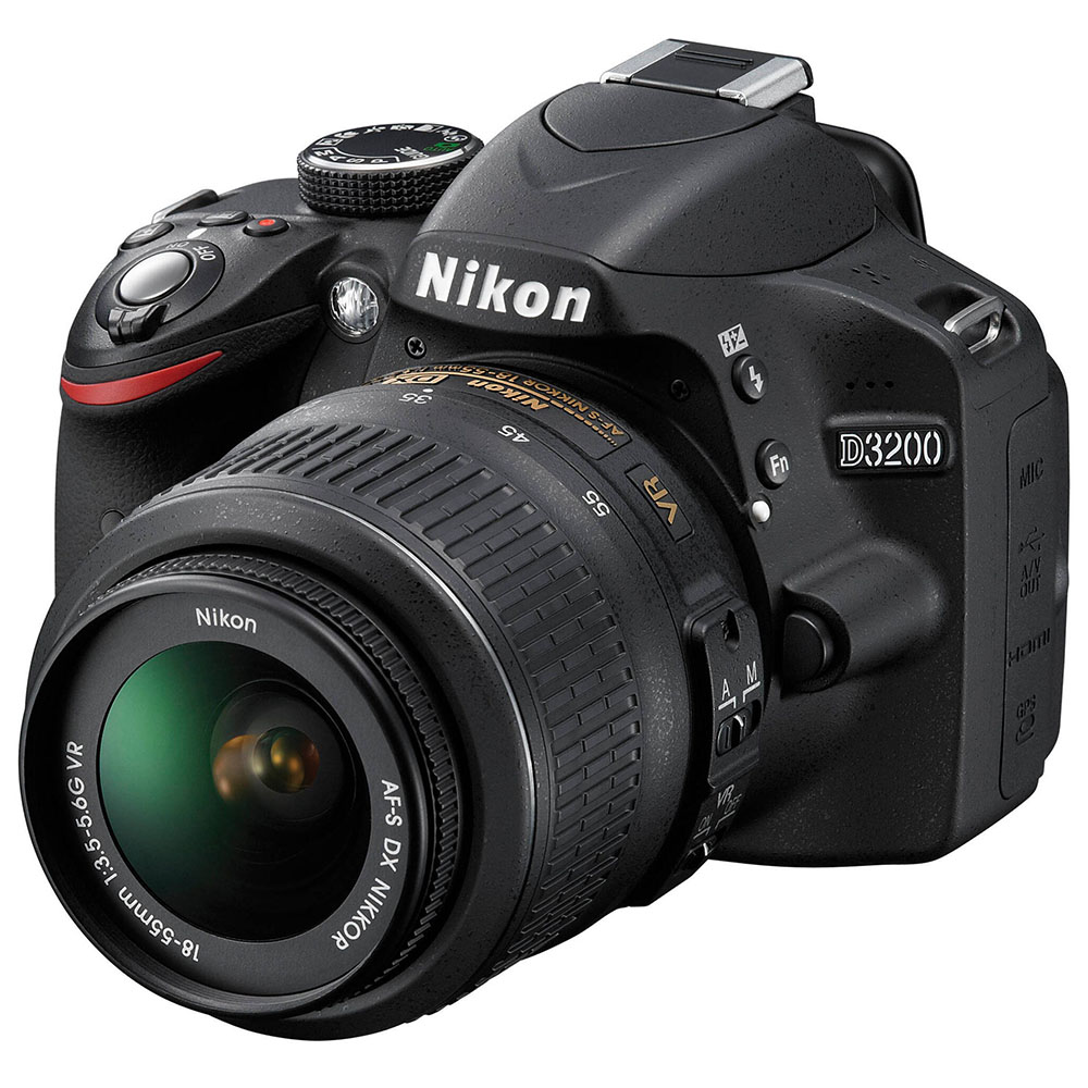 Nikon D3200 24.2 MP CMOS Digital SLR with 18-55mm f/3.5-5.6 Auto Focus-S DX VR NIKKOR Zoom Lens